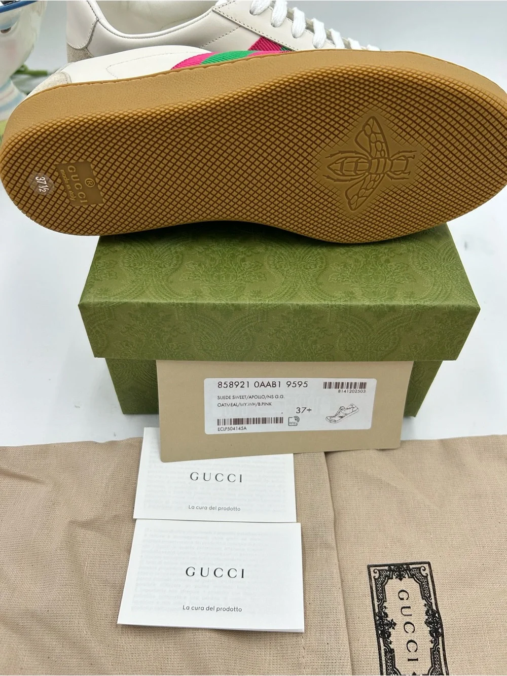 Gucci cream leather